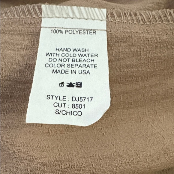 Elegant Tan Tiered Strapless Dress - Picture 6 of 6